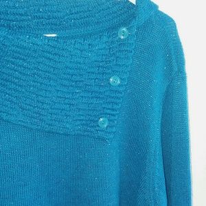 CJ Banks Sweaters - Beautiful teal sweater with metallic size 3X CJ Banks Sweaters - Beautiful teal sweater with metallic size 3X